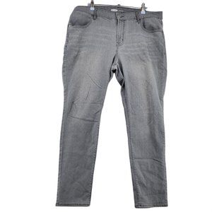Old Navy Jeans Women's Tapered Leg Super Skinny Fit Denim Stretch Gray 16